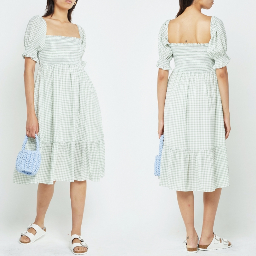 EUC O.P.T. Angie Midi Gingham Dress